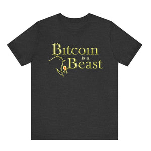 Bitcoin Is A Beast Dark Grey T-Shirt