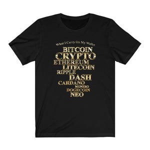 Day Trader Metallic Gold Cryptocurrency Catalog Black T-Shirt