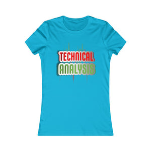 Day Trader Technical Analysis Curved Sign Turquois Women T-Shirt
