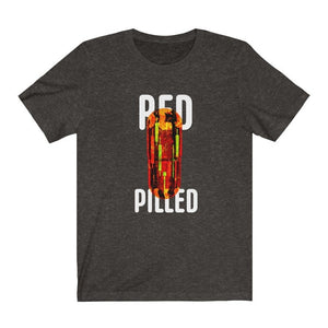 Red pilled black heather t-shirt