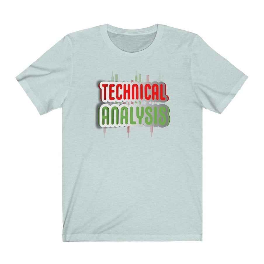 Day Trader Technical Analysis Curved Sign Ice Blue T-Shirt