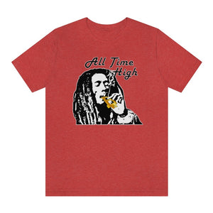Bitcoin All Time High Bob Marley Red T-Shirt