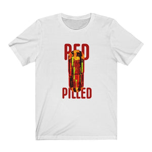 Red pilled white t-shirt