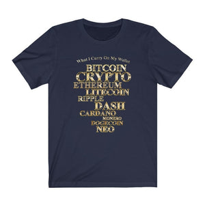 Cryptocurrency Catalog Navy Blue T-Shirt
