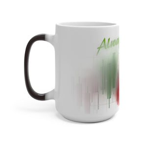 Always There Faded Candlesticks Color Changing Mug Left Side