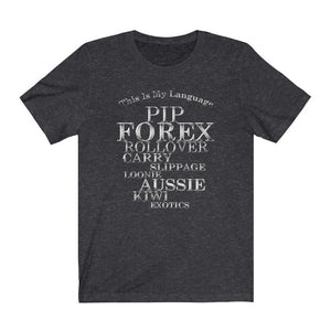 Day Trader Metallic Chrome Forex Vocabulary Dark Grey Heather T-Shirt