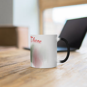 Always There Faded Candlesticks Color Changing Mug on a Desk