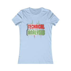 Day Trader Technical Analysis Curved Sign Light Baby Blue Women T-Shirt