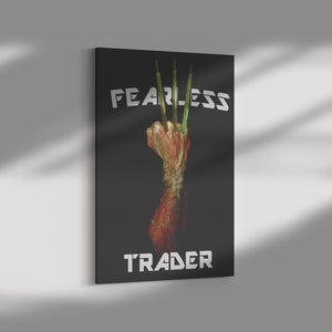 Fearless Trader Candlesticks Claw Canvas Hanging