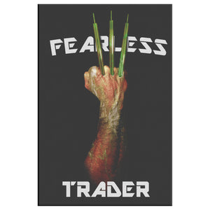 Fearless Trader Candlesticks Claw Canvas Front