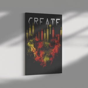 Create from Smoke to Trading Candlestick Canvas Hanging