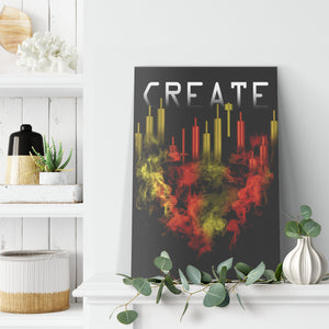 Create from Smoke to Trading Candlestick Canvas Sitting