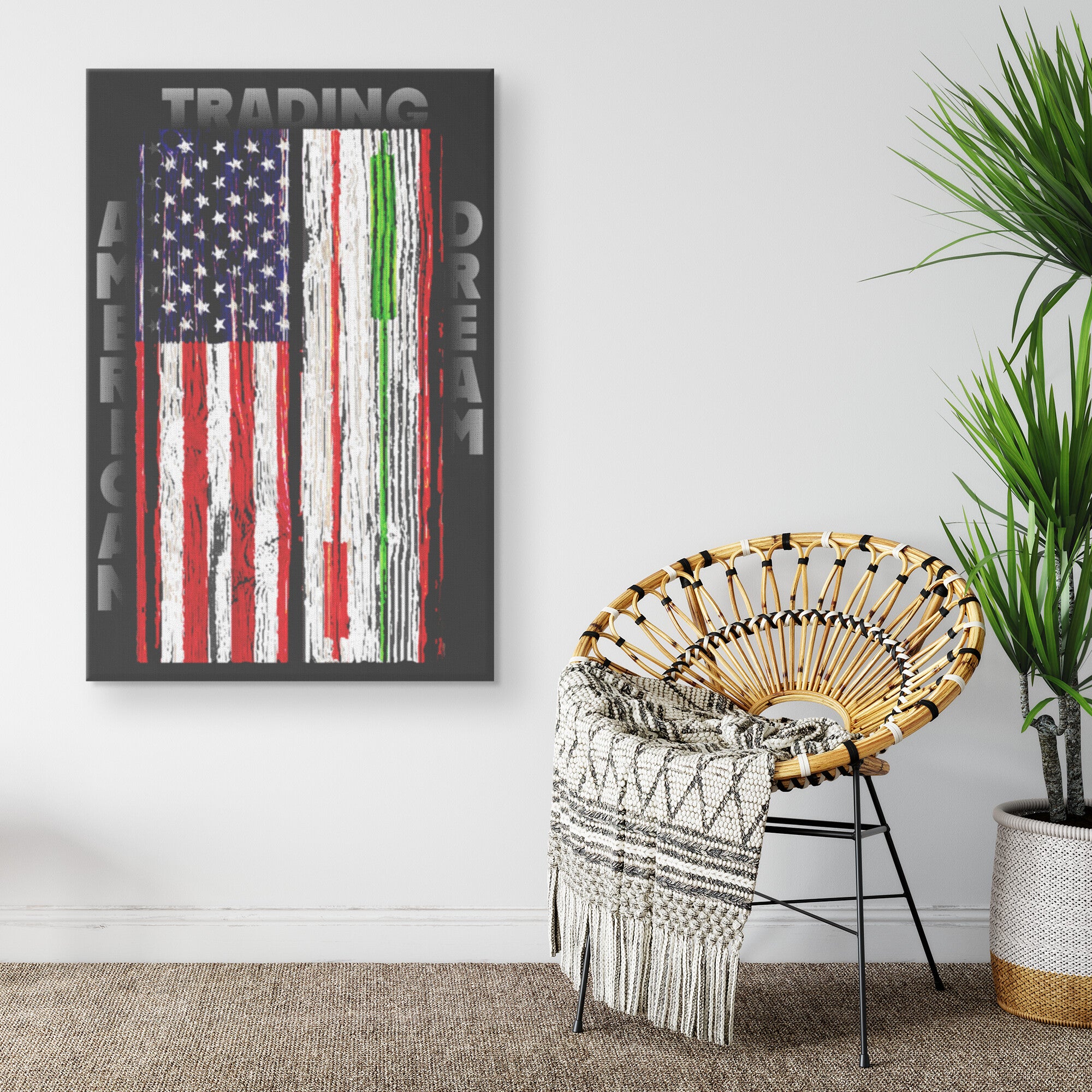 American Trading Dream Flag Canvas Hanging