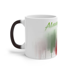 Always There Faded Candlesticks Color Changing Mug Left Side