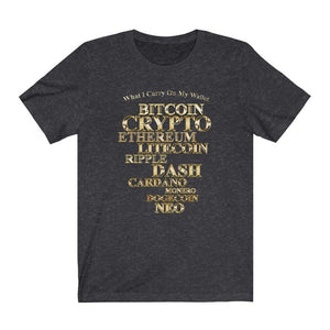 Day Trader Metallic Gold Cryptocurrency Catalog Dark Grey T-Shirt