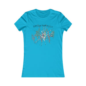 Day Trader Breakthrough Candlesticks Broken Glass Turquoise Women T-Shirt