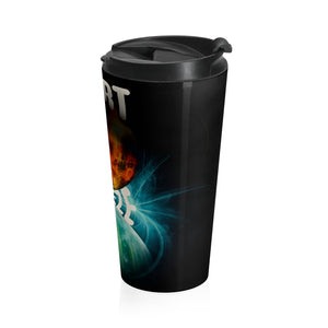 Short Squeeze Planet Crash Stainless Steel Travel Mug Right Side