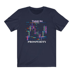 Day Trader Tune In with Prosperity Navy Blue T-Shirt