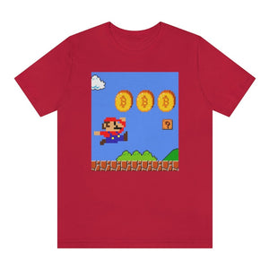 Retro Mario Bitcoin Collector Red T-Shirt