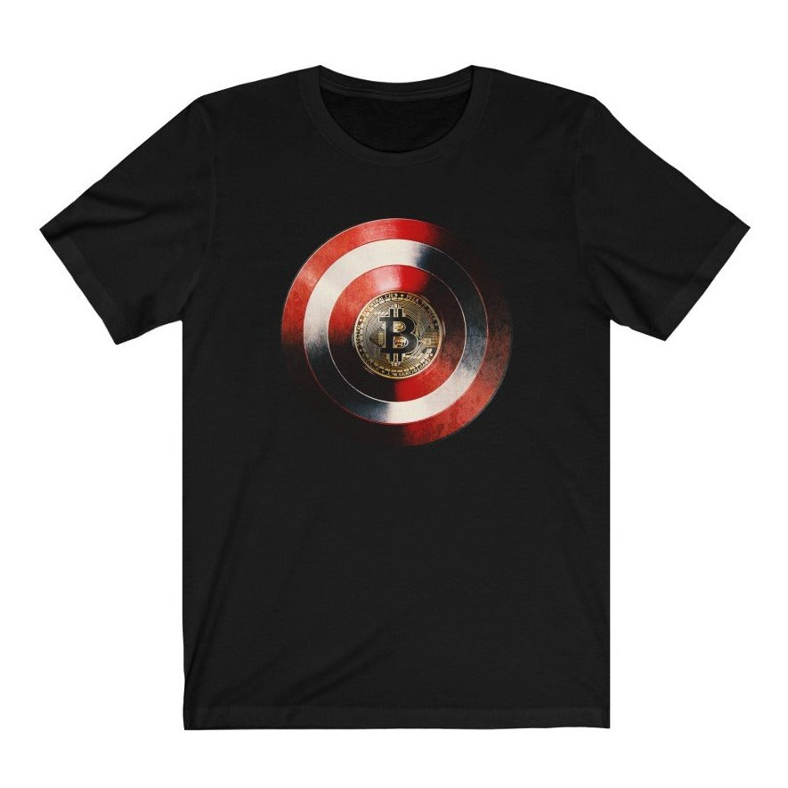 Bitcoin shield black t-shirt