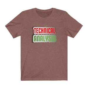 Day Trader Technical Analysis Curved Sign Heather Clay T-Shirt