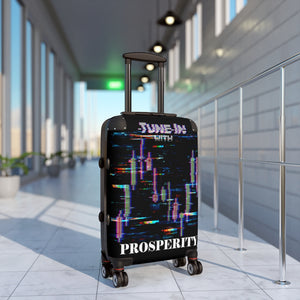 Tune In with Prosperity Cabin Suitcase in Angle