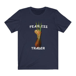 Fearless Trader Candlesticks Claw T-Shirt Navy Blue Color
