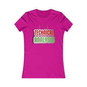 Day Trader Technical Analysis Curved Sign Berry Pink Women T-Shirt